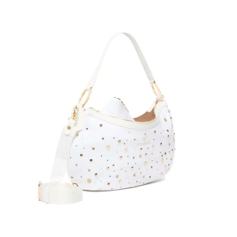 Bacciaini Beth Strass shoulder bag, white 2