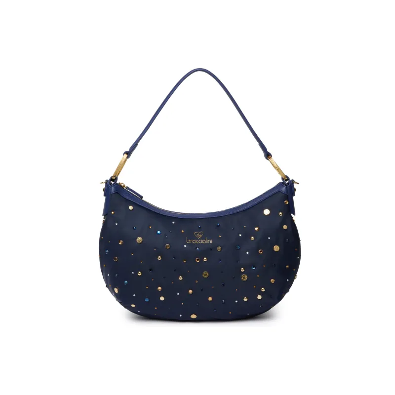 Bacciaini Beth Strass shoulder bag, blue