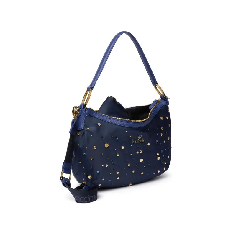 Bacciaini Beth Strass shoulder bag, blue 2