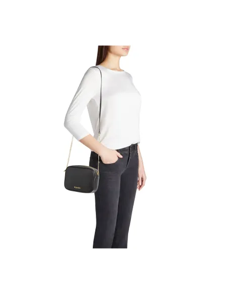 Borsa a tracolla in pelle Braccialini Jinny, nera