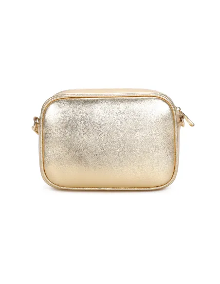 Leder-Umhängetasche Braccialini Jinny, gold