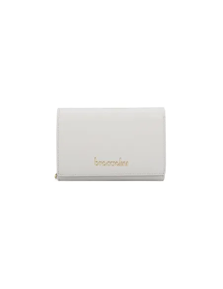 Braccialini basic small leather women's wallet, light grey