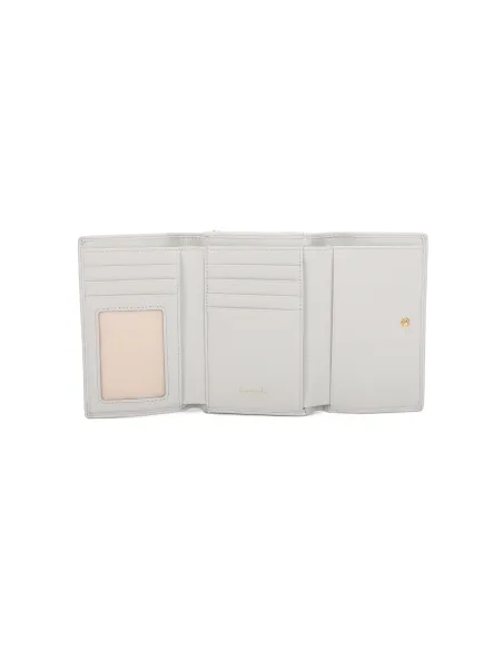 Braccialini basic small leather women's wallet, light grey