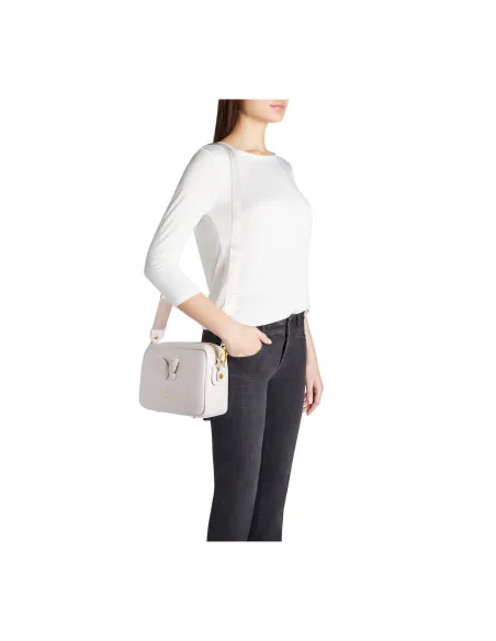 Braccialini Jinny Mix cross-body bag, light grey