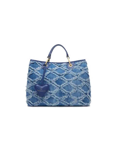 Borsa a mano Braccialini Beth Jeans, blue jeans