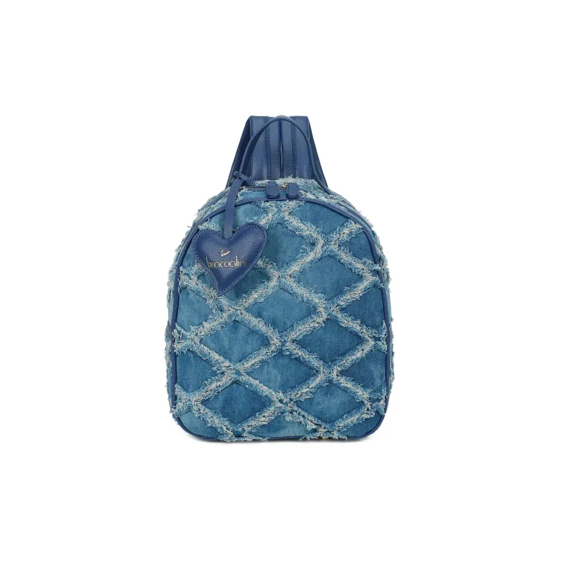 Damen-Rucksack Braccialini Beth Jeans, Blau