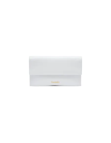 Braccialini Jimmy leather clutch bag, white