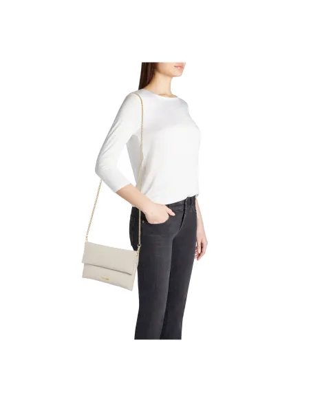 Bustina in pelle Braccialini Jinny, beige