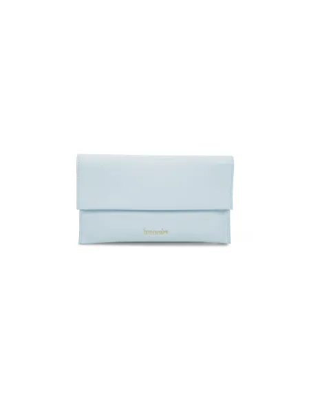 Braccialini Jimmy Leder-Clutch-Tasche, hellblau