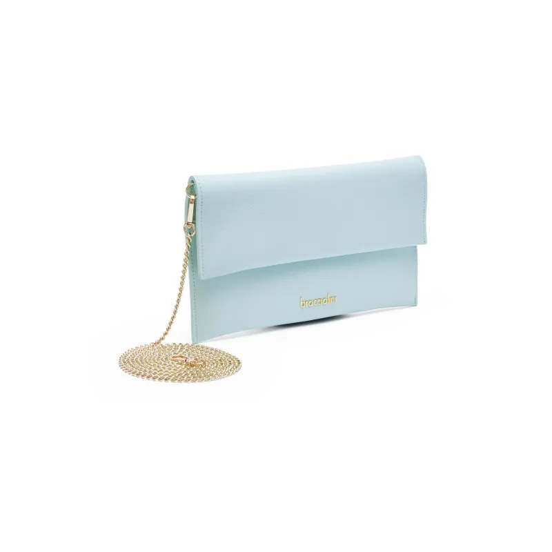 Braccialini Jimmy Leder-Clutch-Tasche, hellblau 2