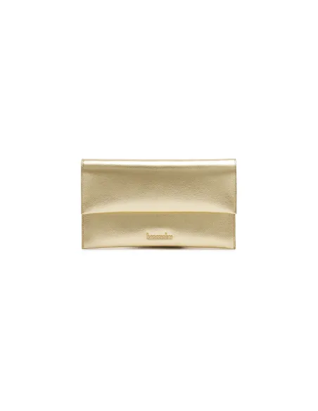 Braccialini Jimmy leather clutch bag, gold