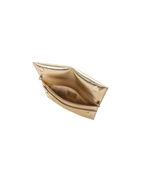 Braccialini Jimmy leather clutch bag, gold