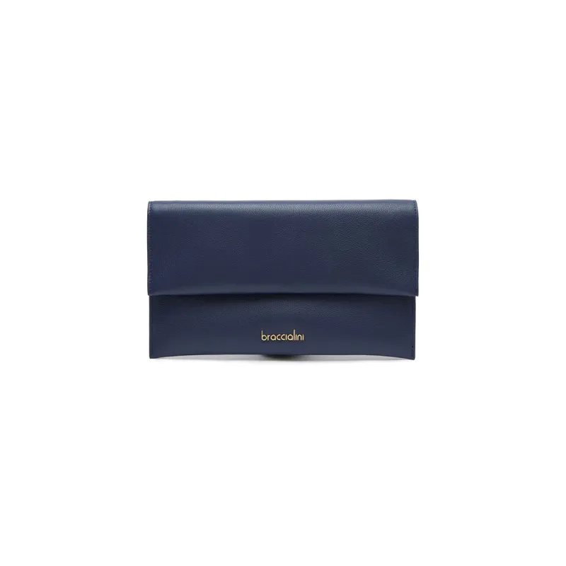 Bustina in pelle Braccialini Jinny, blu