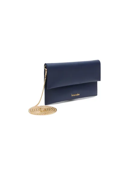 Braccialini Jimmy Leder-Clutch-Tasche, blau