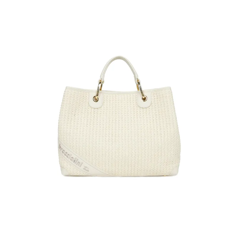 Braccialini Beth Tricot handbag, white