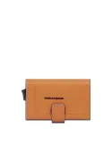 Porta banconote e carte di credito con sistema scorrevole Piquadro Atlas, arancio