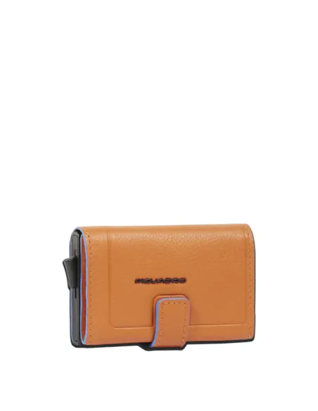 Banknoten- und Kreditkartenetui mit Schiebesystem Piquadro Atlas, orange