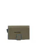 Porta banconote e carte di credito con sistema scorrevole Piquadro Atlas, verde