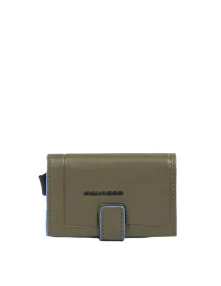 Banknoten- und Kreditkartenetui mit Schiebesystem Piquadro Atlas, grün