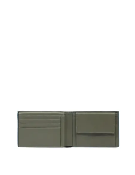 Piquadro Atlas leather men's wallet, green