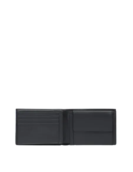 Piquadro Atlas Herrengeldbörse aus Leder, schwarz