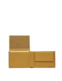 Piquadro Atlas leather men's wallet, yellow