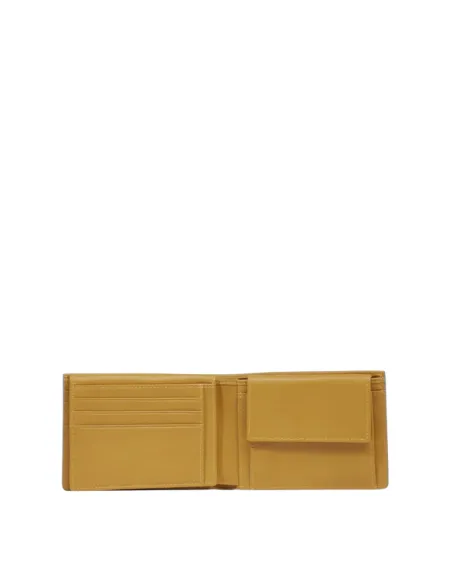 Piquadro Atlas leather men's wallet, yellow