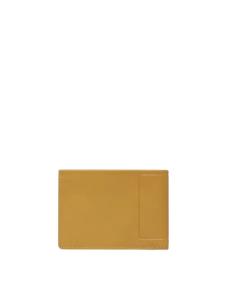 Piquadro Atlas leather men's wallet, yellow