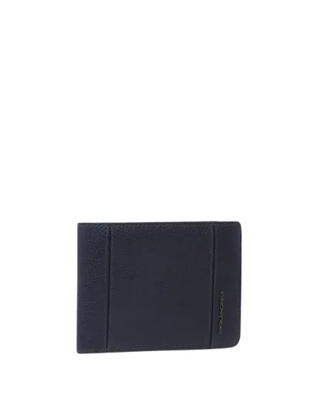 Piquadro Cronus leather wallet, blue