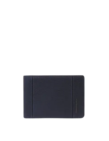 Piquadro Cronus leather wallet, blue