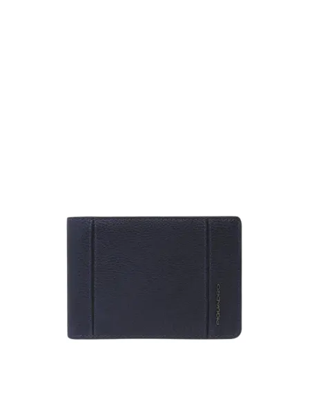 Piquadro Cronus leather wallet, blue