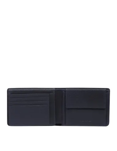 Piquadro Cronus leather wallet, blue