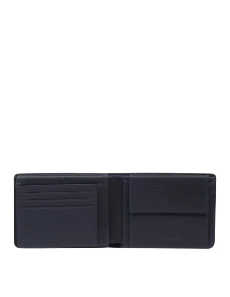 Piquadro Cronus leather wallet, blue