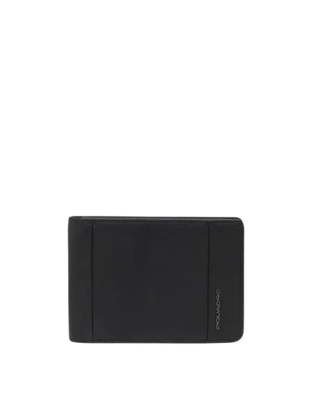 Piquadro Cronus leather wallet, black