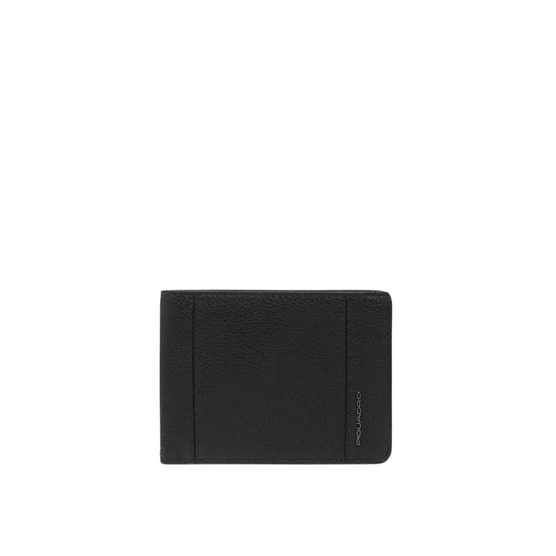 Piquadro Cronus men's leather wallet with coin purse, black 2
