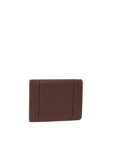 Portafogli uomo in pelle con porta monete Piquadro Cronus, marrone