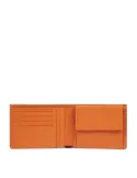 Portafogli uomo con porta monete Piquadro Atlas, arancio