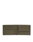 Piquadro Atlas men's leather wallet with coin purse, green