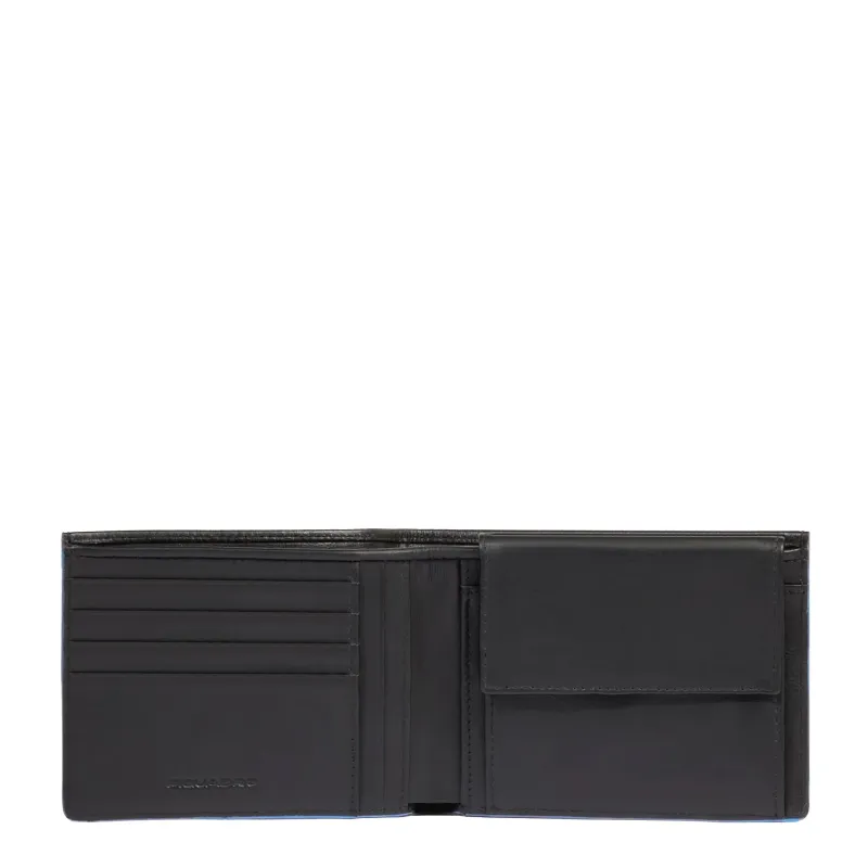 Piquadro Atlas men's leather wallet with coin purse, black