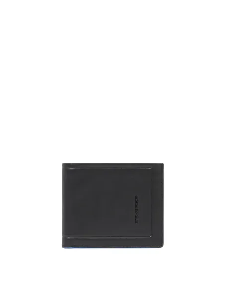 Piquadro Atlas slim wallet with removable document holder, black