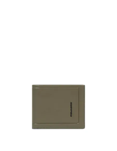 Portafogli uomo sottile con porta documenti rimovibile Piquadro Atlas, verde