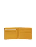 Piquadro Atlas slim wallet with removable document holder, yellow