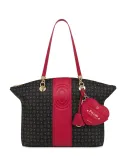 Pollini 70th anniversary shopping bag, black-red