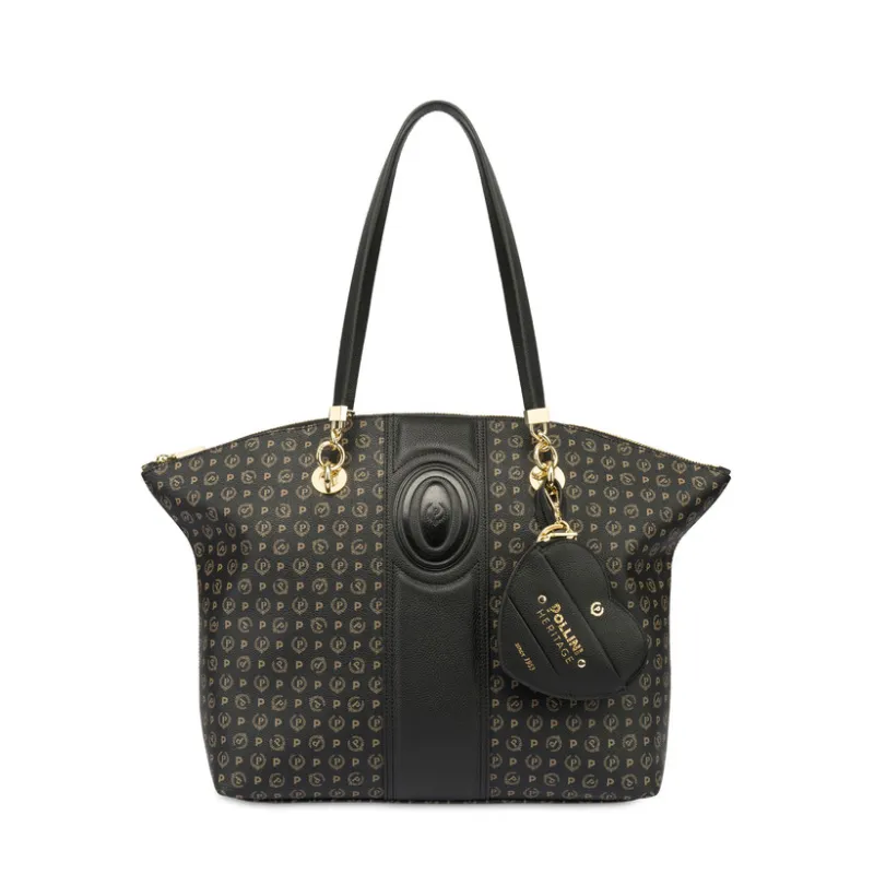 Pollini 70th anniversary shopping bag, black
