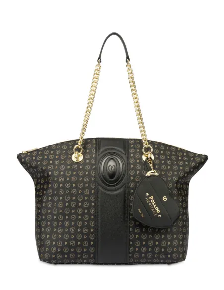 Pollini 70th anniversary shopping bag, black