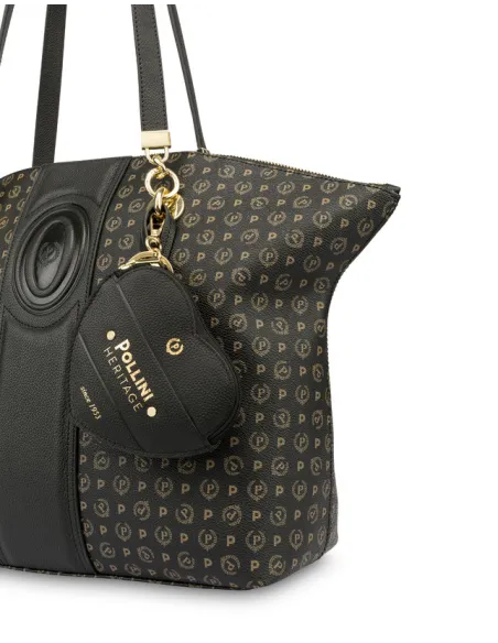 Pollini 70th anniversary shopping bag, black