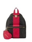 Zaino Pollini con logo centrale, nero-rosso