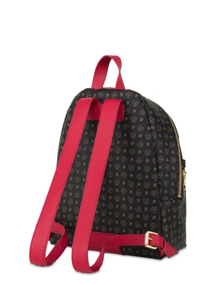 Pollini women's backpack, black-red