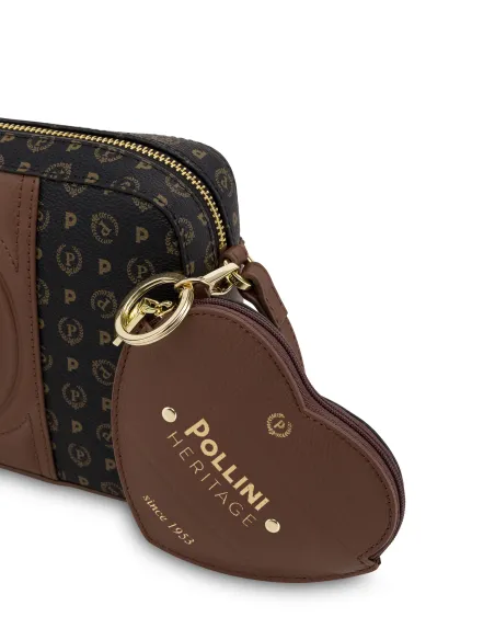Pollini Heritage cross-body bag, black-brown
