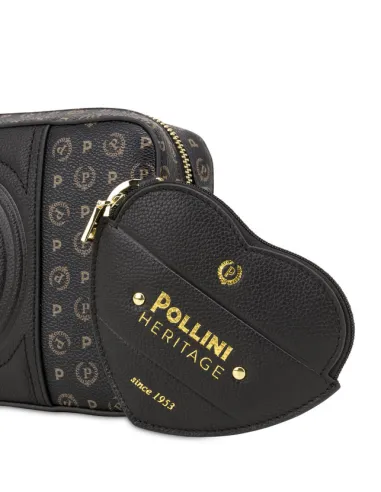 Pollini Heritage Umhängetasche, schwarz